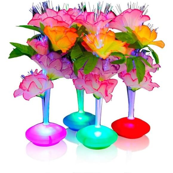 Fiber Optic LED Flower Centerpieces (Set of 12) Light Up Centerpieces for Tables - Picture 4 of 4